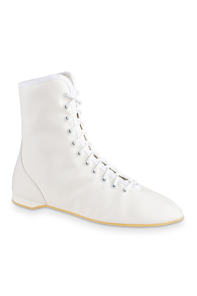 weißer Stiefel mit durchgehender Sohle