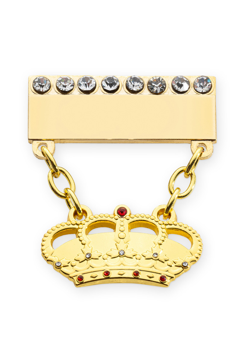 Schmuckbrosche Krone in gold