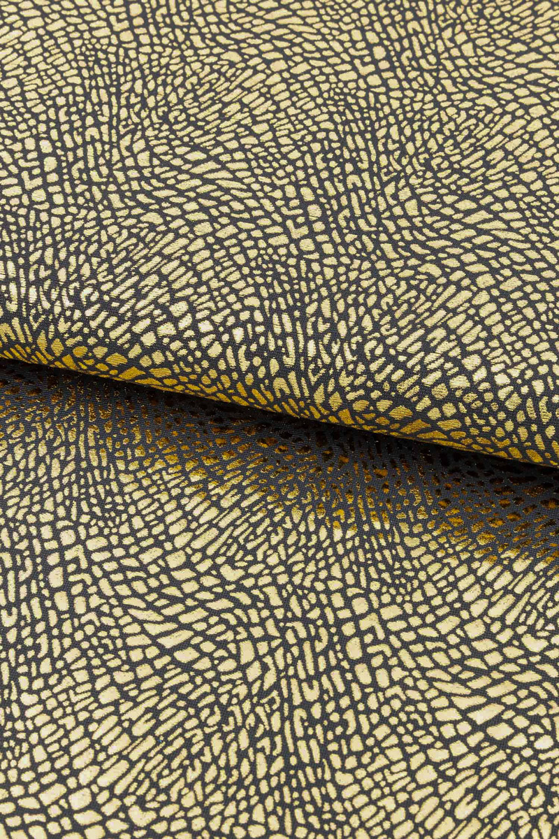 Stoff in der Farbe schwarz-gold