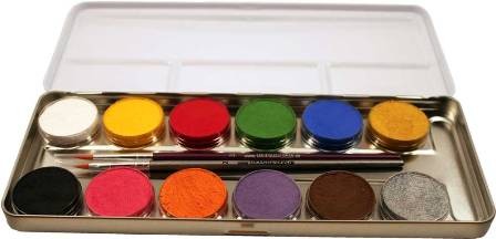 Eulenspiegel Farbkasten mit 12 Farben