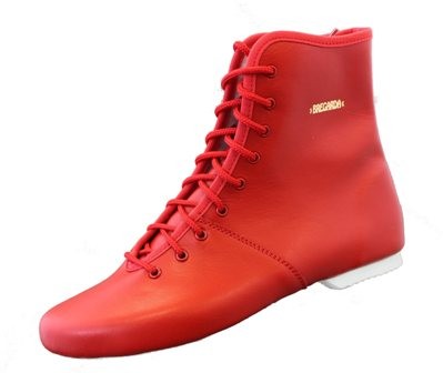 BREGARDA-Gardetanzstiefel in Sonderfarben blau und rot, 9 Ösen