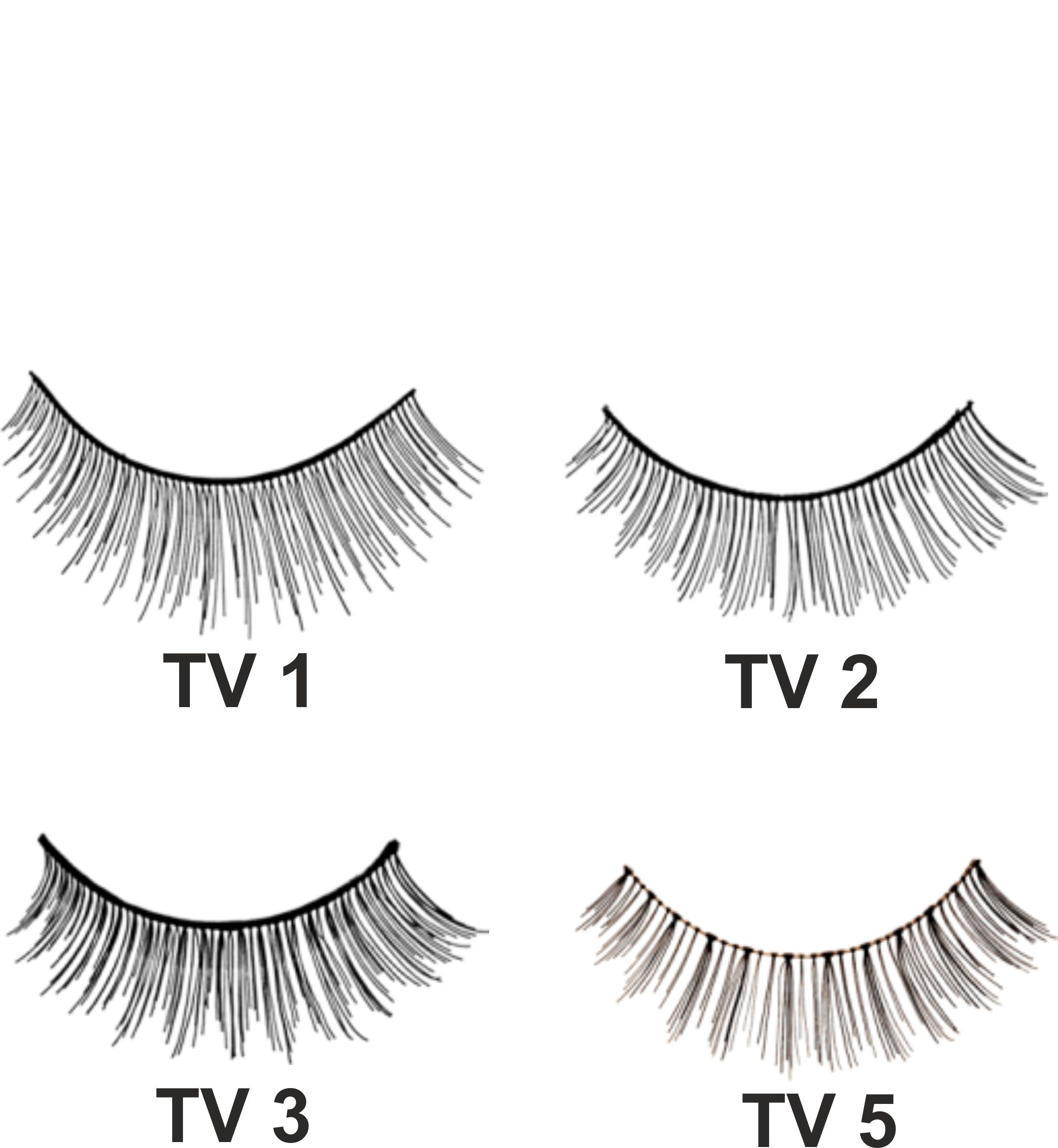 Kryolan Wimpern "TV Eyelashes", schwarz