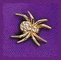 Pin „Spinne“, vergoldet oder versilbert